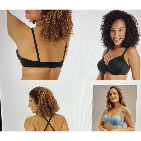 Maidenform One Fab Fit Modern Demi T-Shirt Bra Underwire 38DD NWT Black - Picture 7 of 7